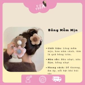 Kẹp Verse - Kẹp Bông Mềm Mịn 5 Cánh Hoa