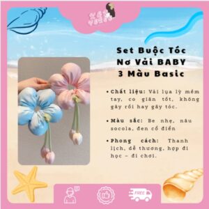 KẸP VERSE- SET 3 DÂY BUỘC TÓC HOA NHÍ ĐÁNG YÊU