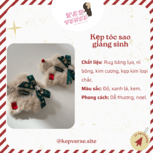 Kẹp tóc sao giáng sinh